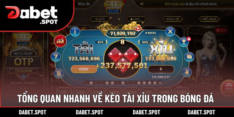 Tổng quan nhanh về kèo Tài Xỉu trong bóng đá